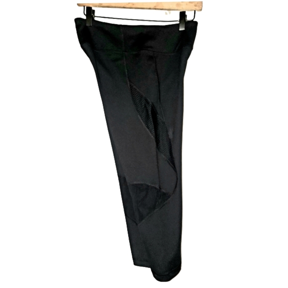 Zella Mesh Crop Leggings Black ⚫ Medium - Picture 5 of 10